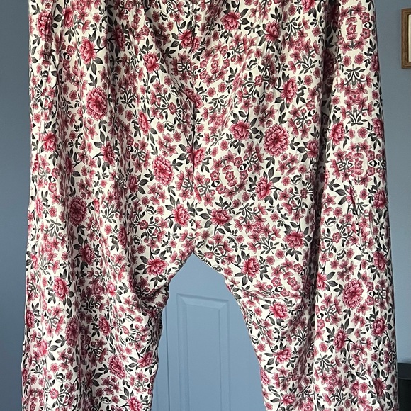 Pull-On Wide Leg Challis Smocked Waist High-Rise Pant - Picture 2 of 2